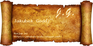 Jakubek Godó névjegykártya
